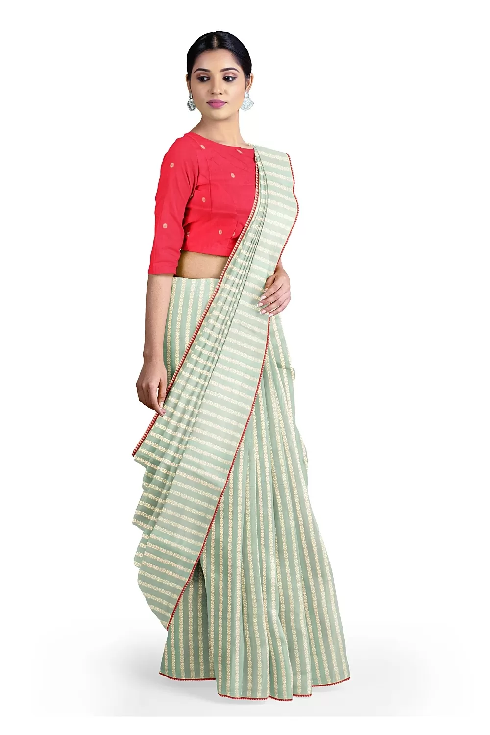 Sea Green Colour Soft Silk Saree