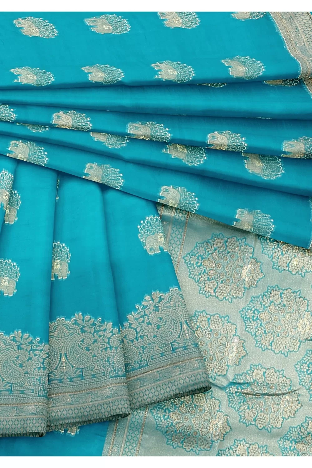 Firoji Colour Organza Saree