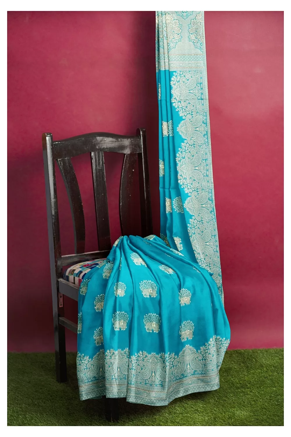 Firoji Colour Organza Saree