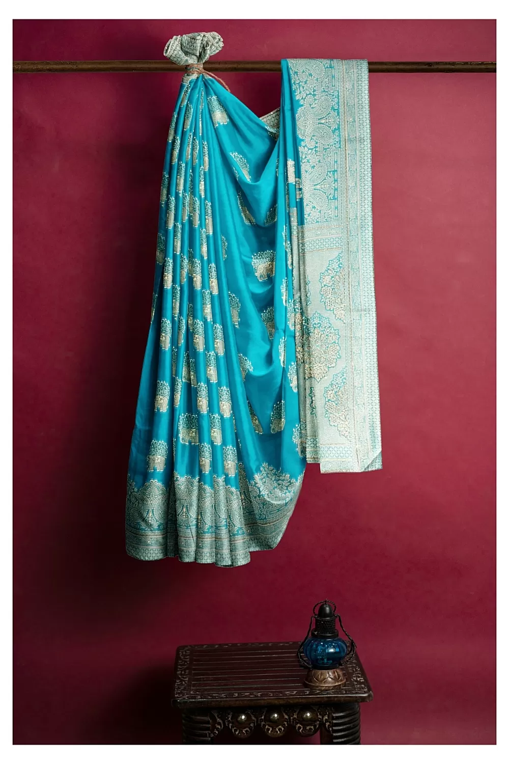 Firoji Colour Organza Saree