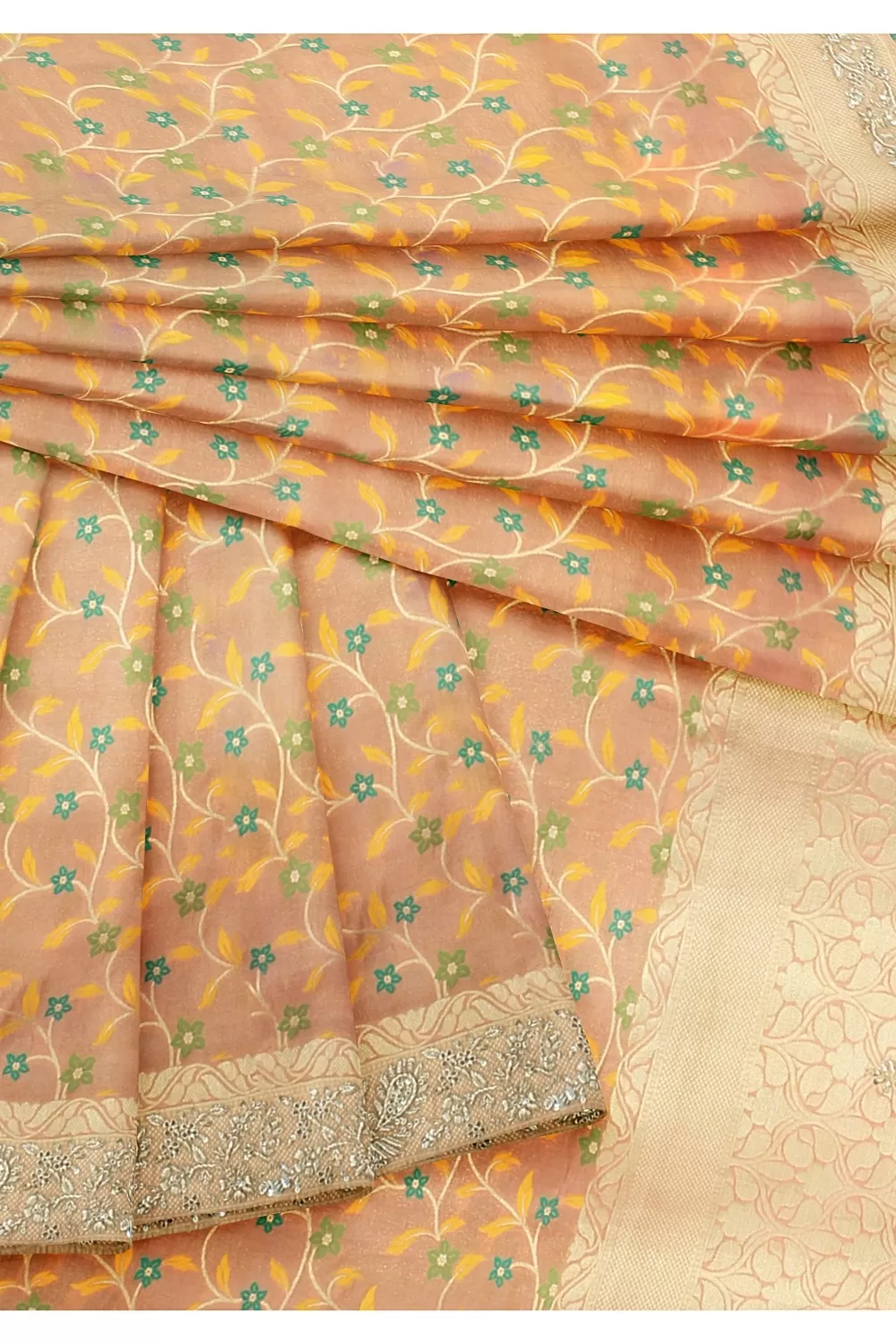 Peach Colour Soft Silk Saree