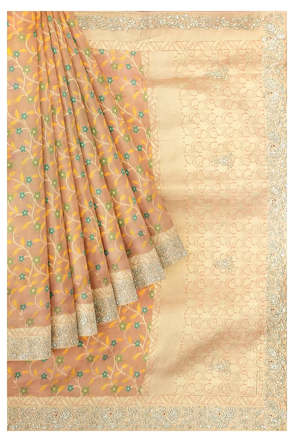 Peach Colour Soft Silk Saree