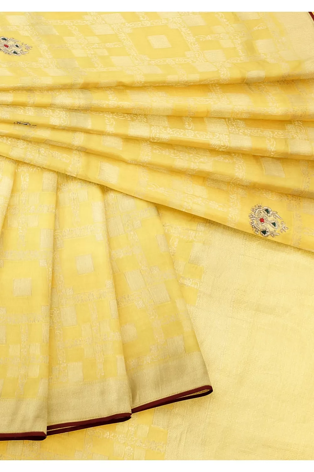 Yellow Colour Soft Silk Saree