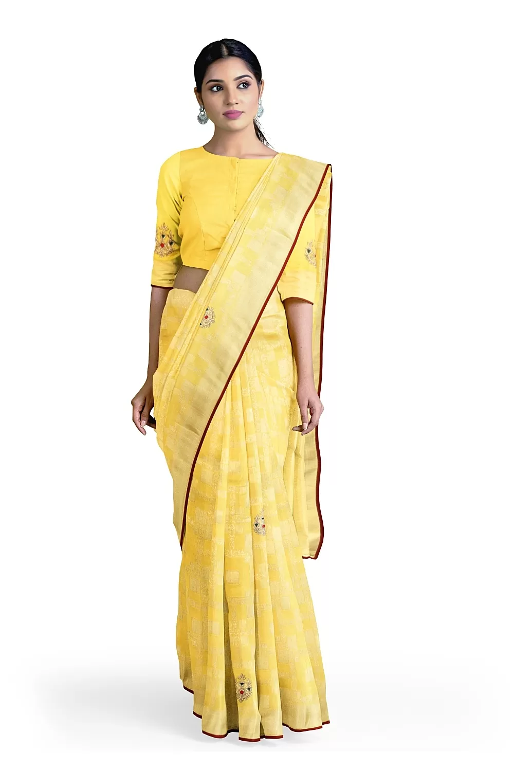 Yellow Colour Soft Silk Saree