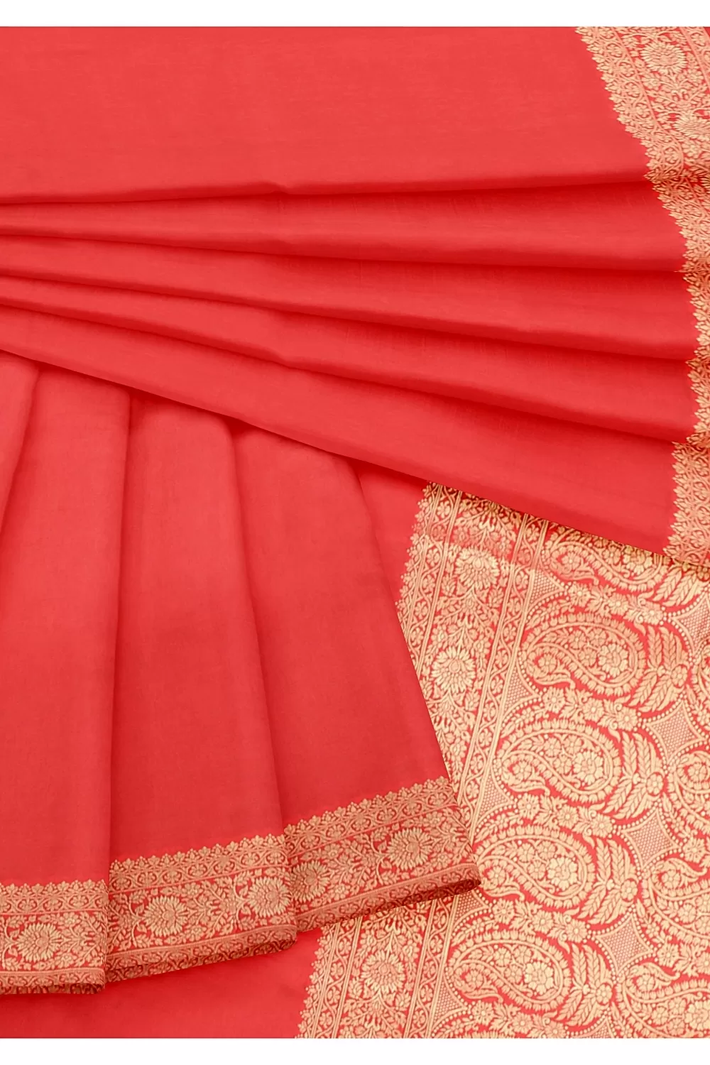 Carrot Colour Soft Silk Saree