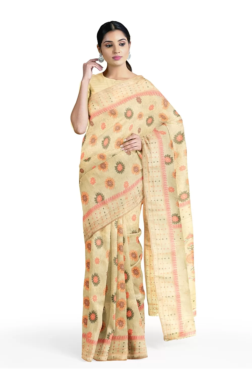 Golden Colour Tissue Silk Saree