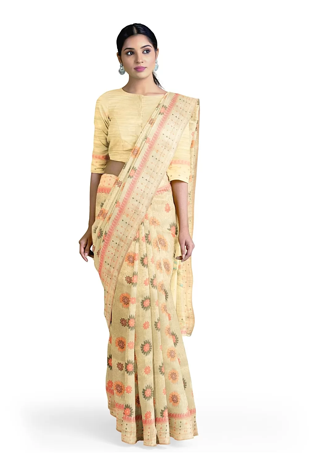 Golden Colour Tissue Silk Saree