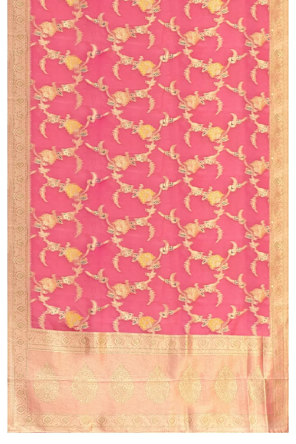 Pink Colour Organza Saree