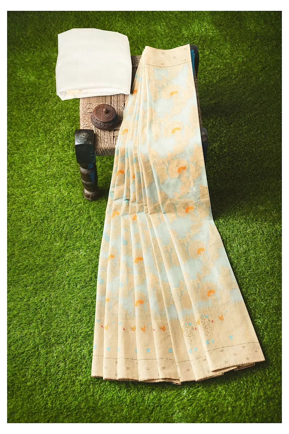 Pista Green Organza Saree