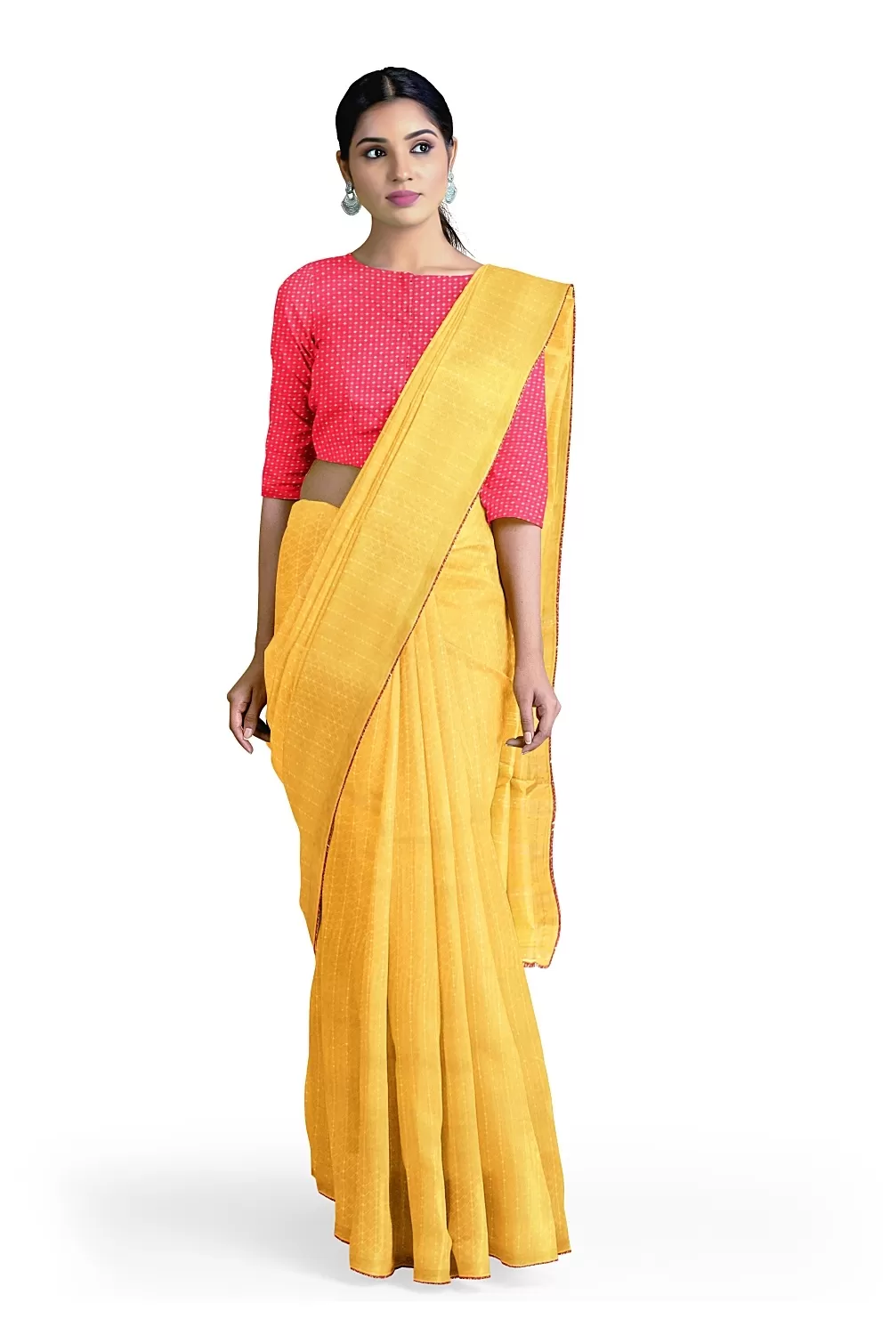 Mustard Yellow Colour Soft Silk Saree