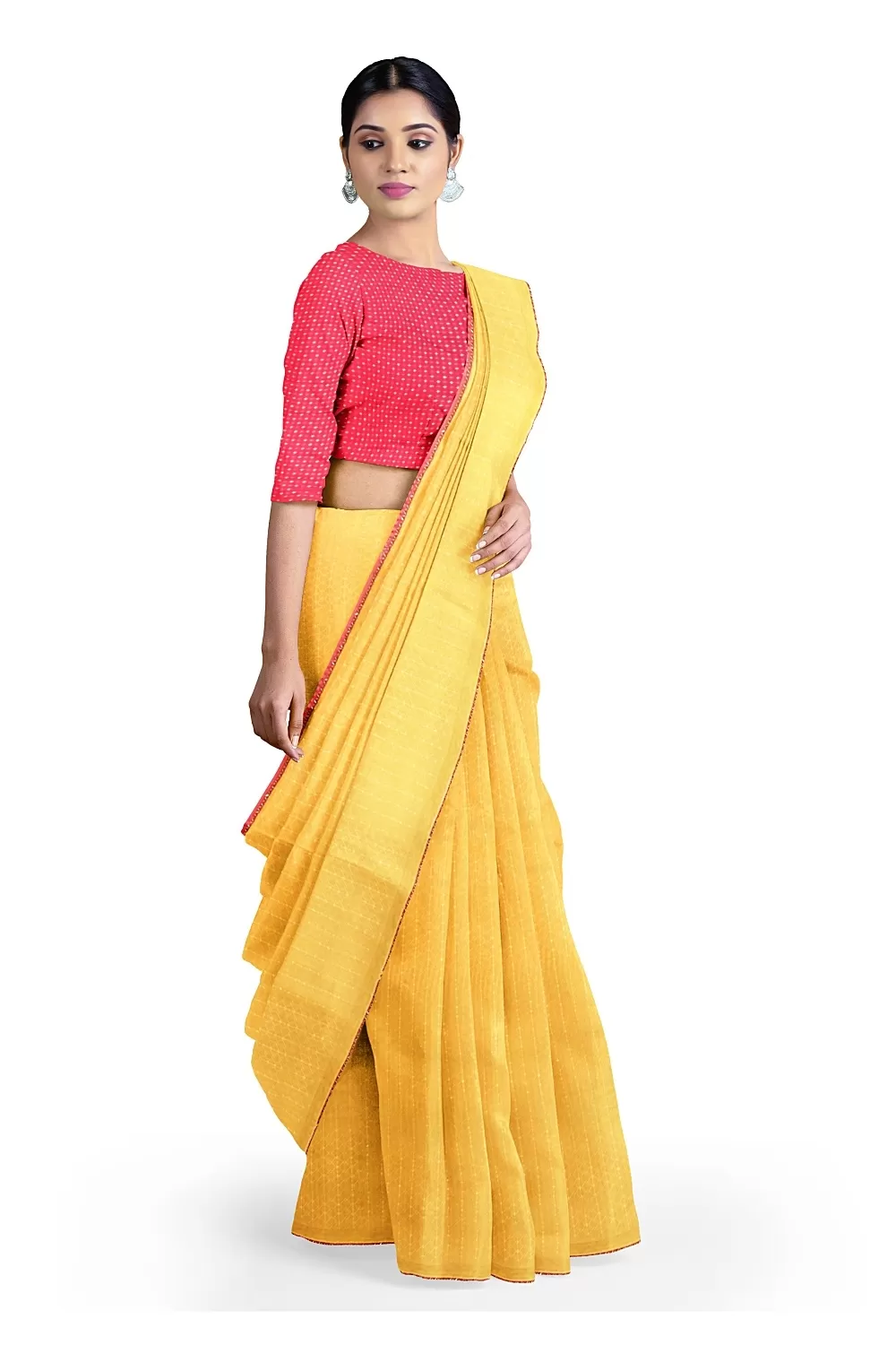 Mustard Yellow Colour Soft Silk Saree