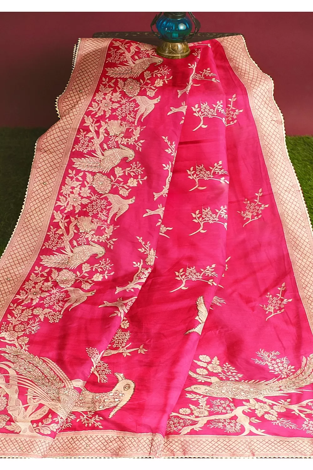 Rani Colour Soft Silk Saree