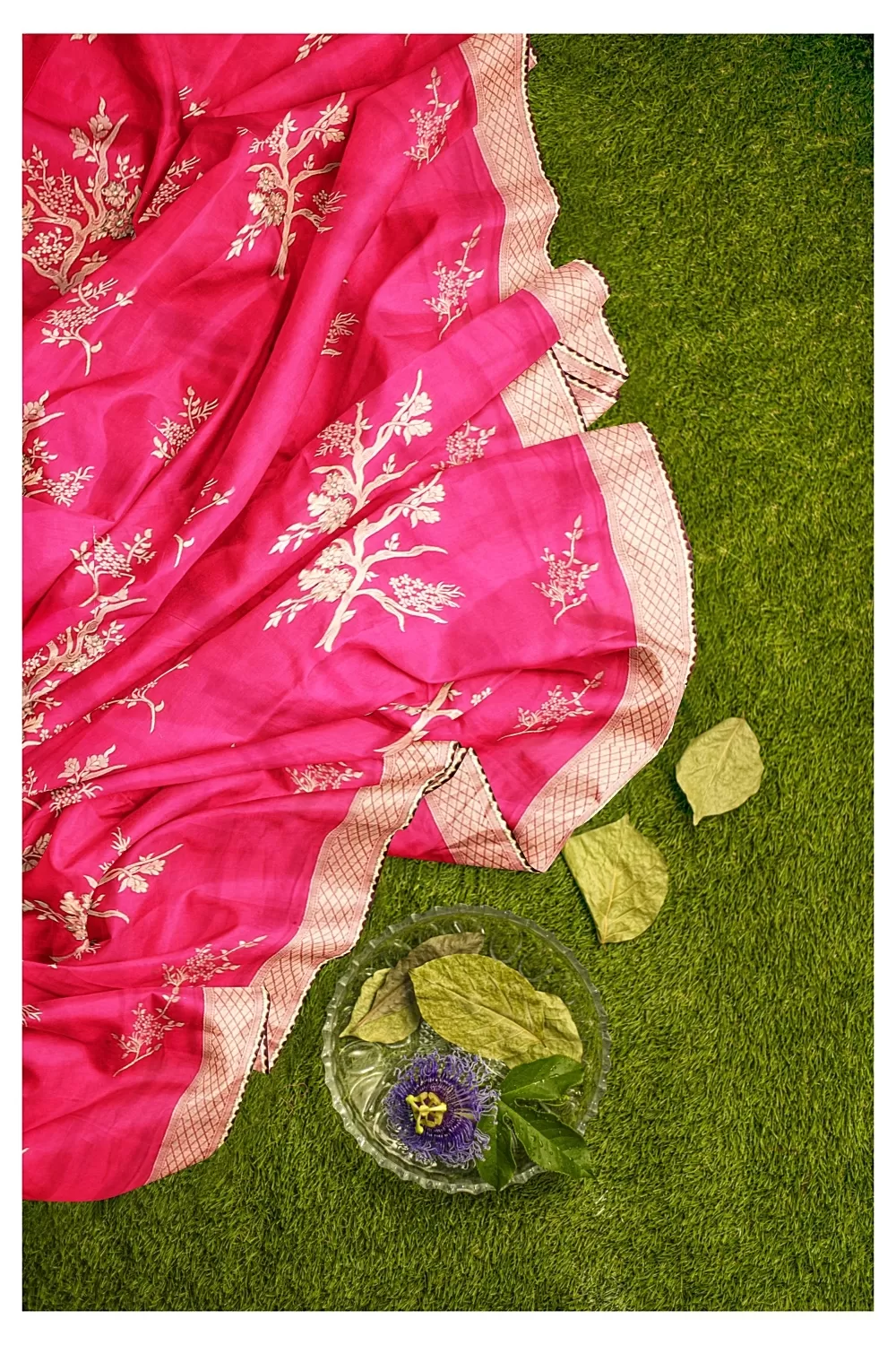 Rani Colour Soft Silk Saree