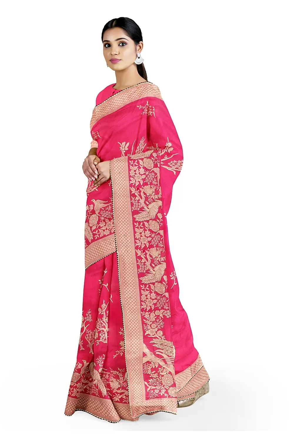 Rani Colour Soft Silk Saree