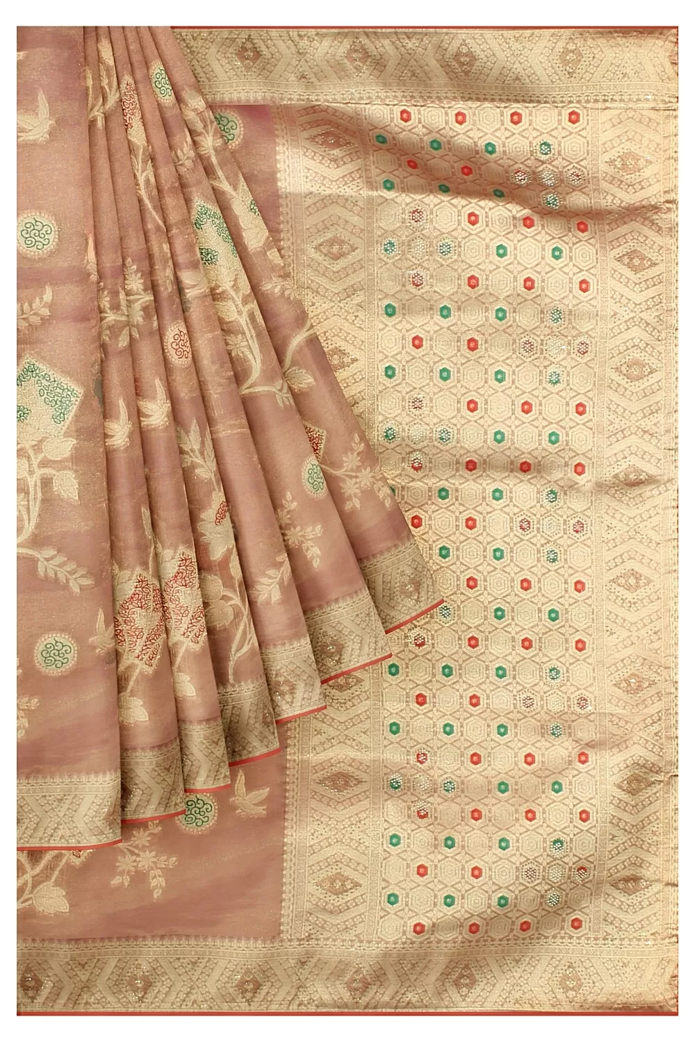 Coper Colour Tissue Silk Saree