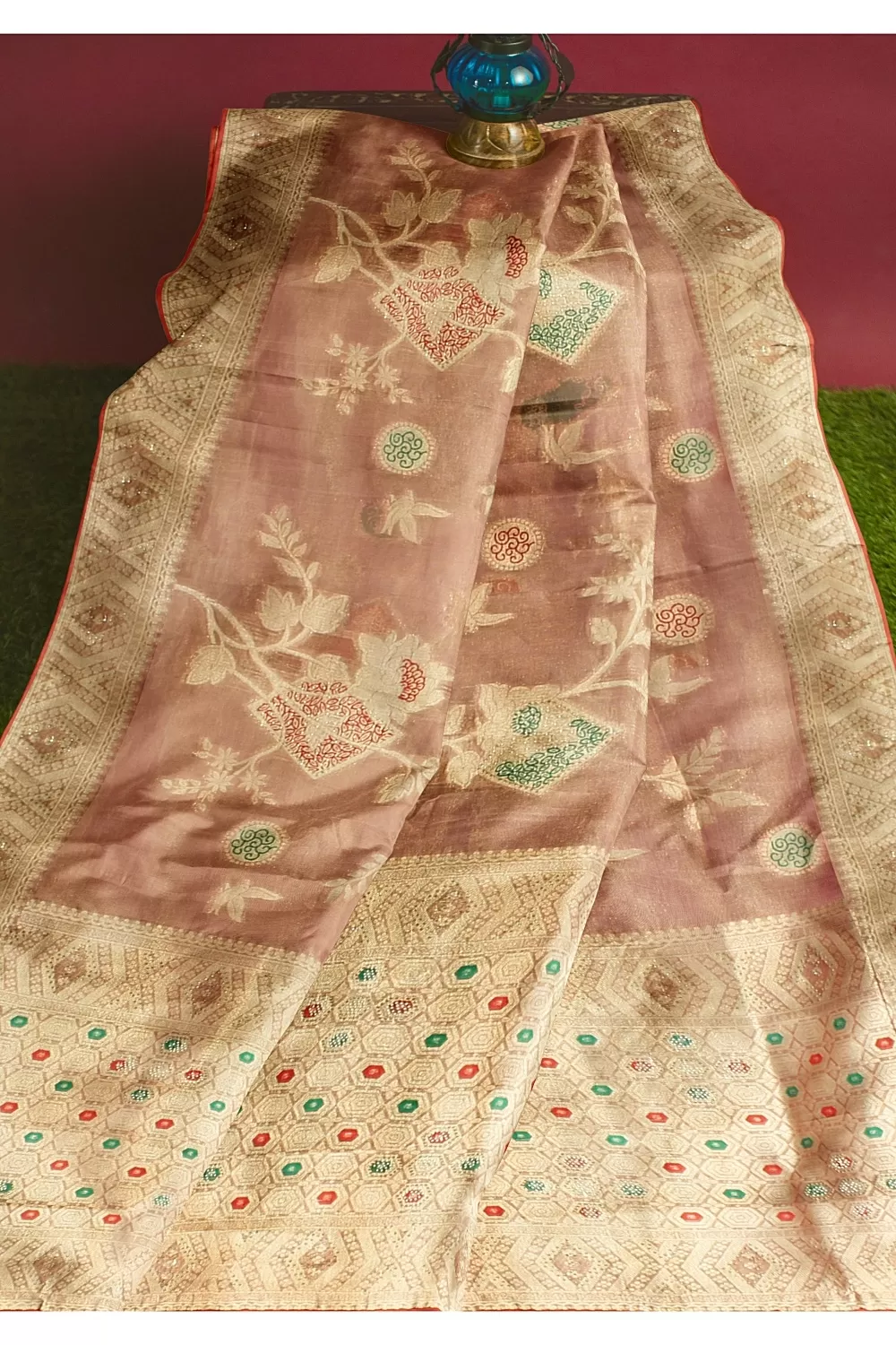 Coper Colour Tissue Silk Saree