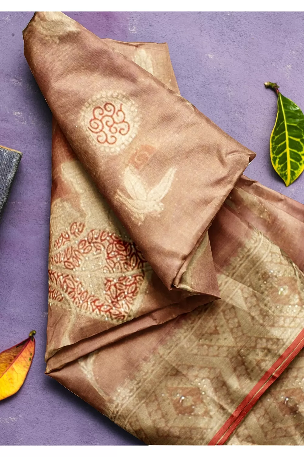 Coper Colour Tissue Silk Saree