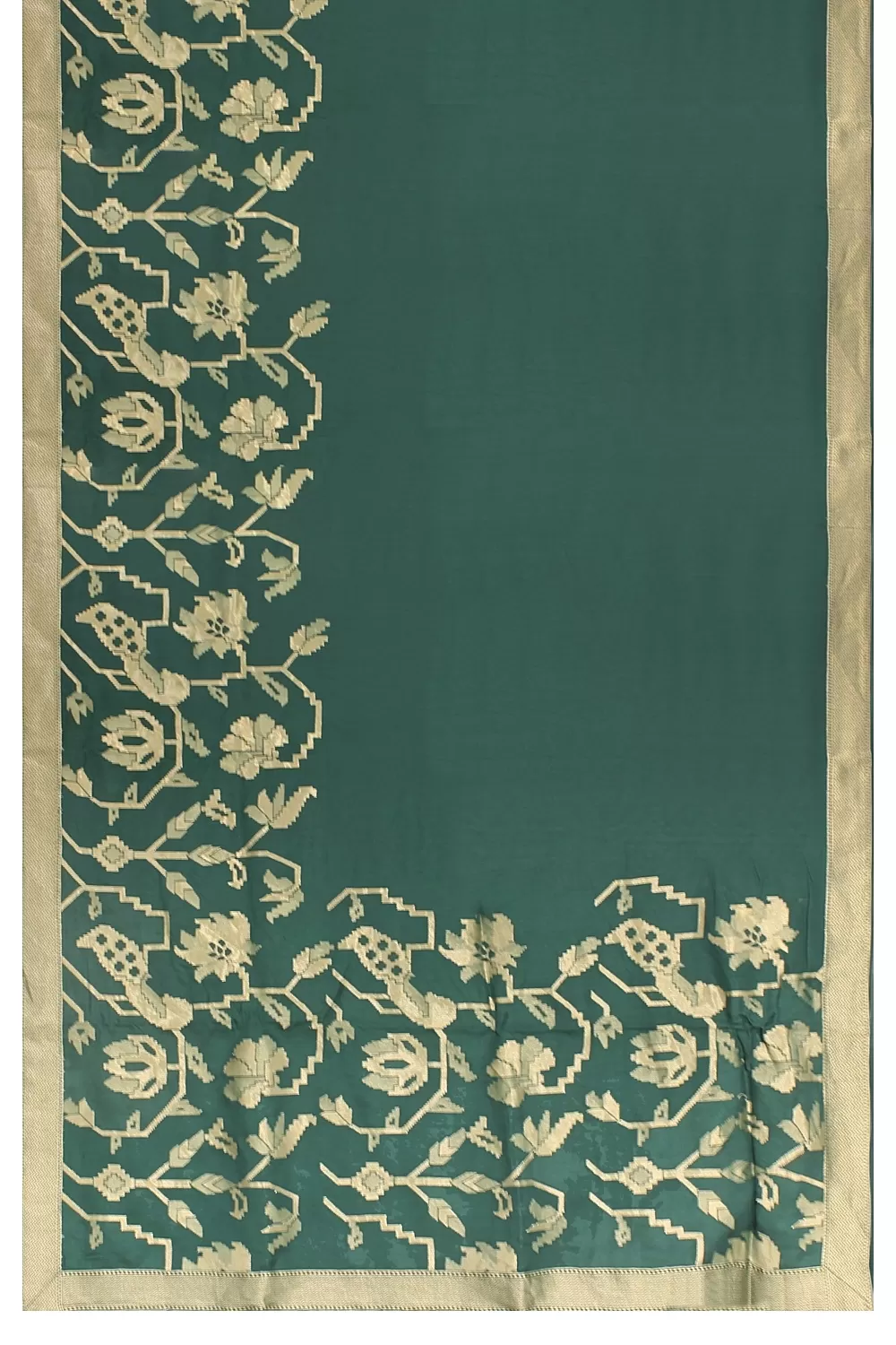 Bottle Green Soft Silk Saree