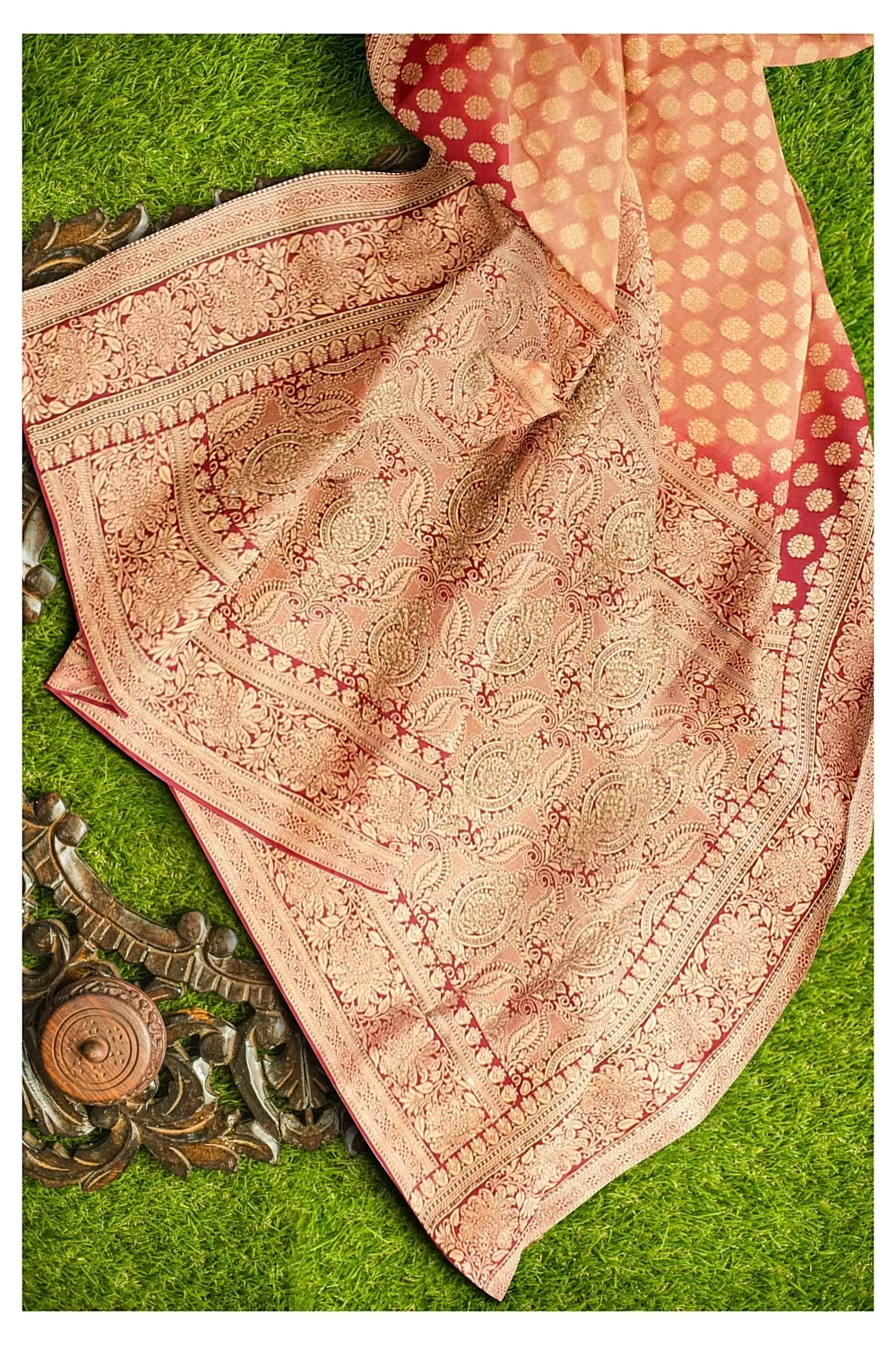 Peach Colour Soft Silk Saree