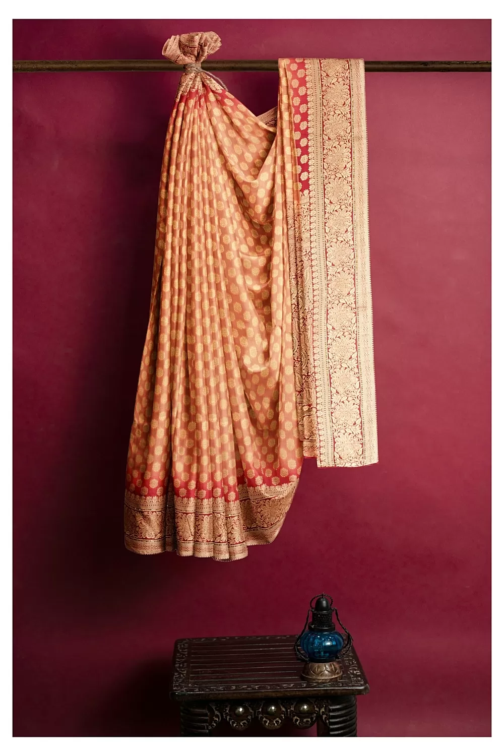 Peach Colour Soft Silk Saree