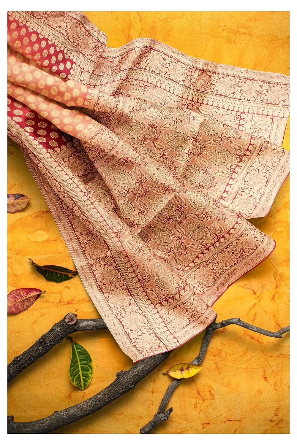 Peach Colour Soft Silk Saree